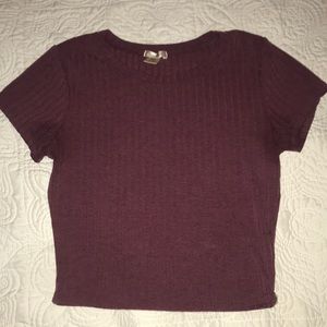 Maroon crop top